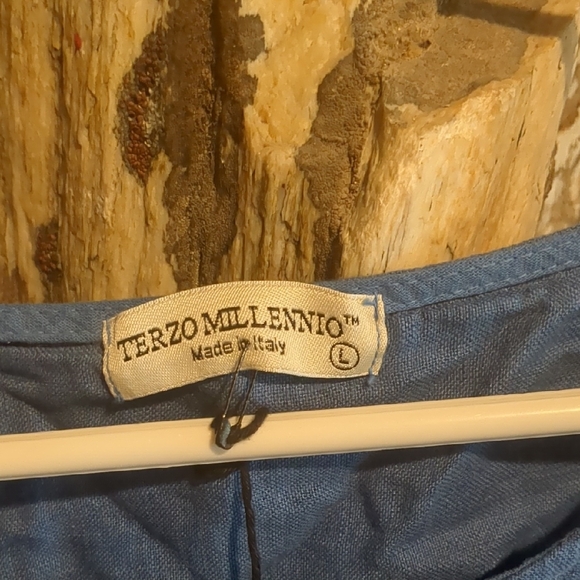 TERZO MILLENNIO Blue Blouse Top - Picture 3 of 7